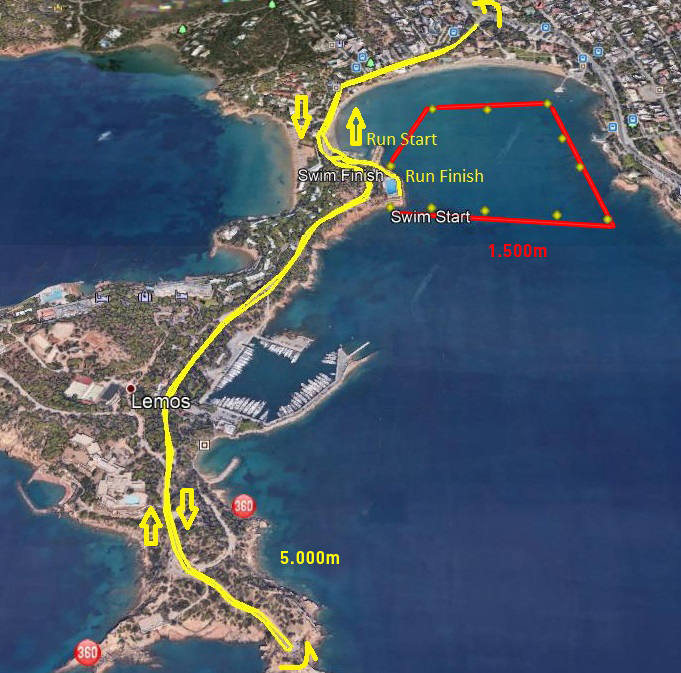 Αγώνας ΝΟΒ Swim+Run Κολύμβηση 1.500m και Τρέξιμο 5.000m Αγώνας NOB Swim+Run